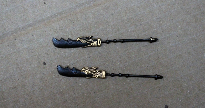 MA006 1 Pair Japanese Samurai Katana Ornaments Crane Gilt Menuki For DIY 