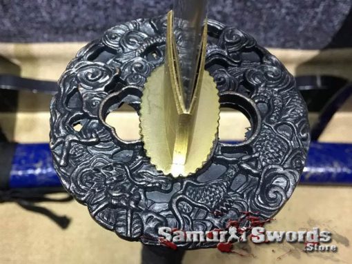Samurai Katana Sword 9260 Spring Steel With Black And Gold saya
