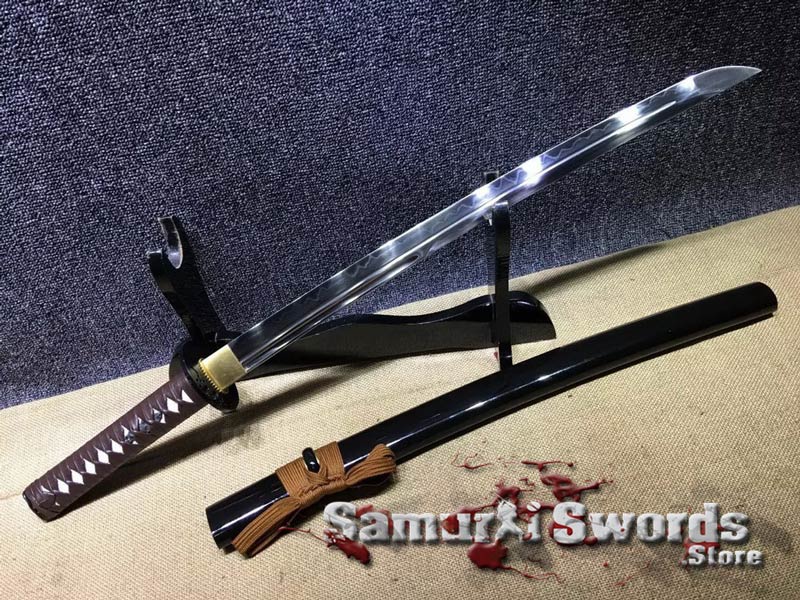 New Japanese Wakizashi Sword Samurai Katana Sharp Clay Tempered T10 Steel Blade 