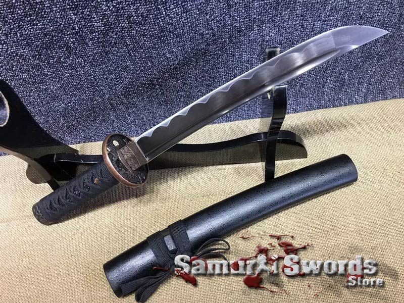 Tanto Knife 1060 Carbon Steel With Matt Black Saya
