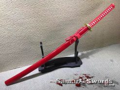 Katana Sword 1060 Carbon Steel with Red Saya