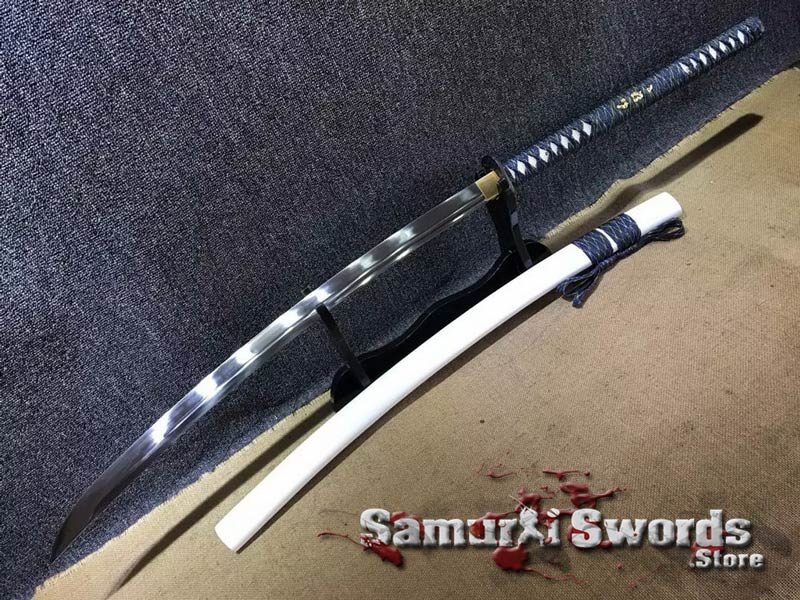 Nagamaki Sword 1060 Carbon Steel With White Saya