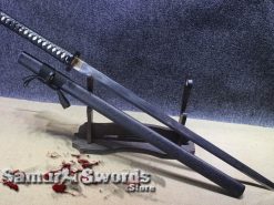 Ninjato Sword 9260 Folded Spring Steel With Black Saya