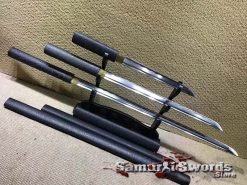 Samurai Sword Set 1060 Carbon Steel Katana Wakizashi and Tanto