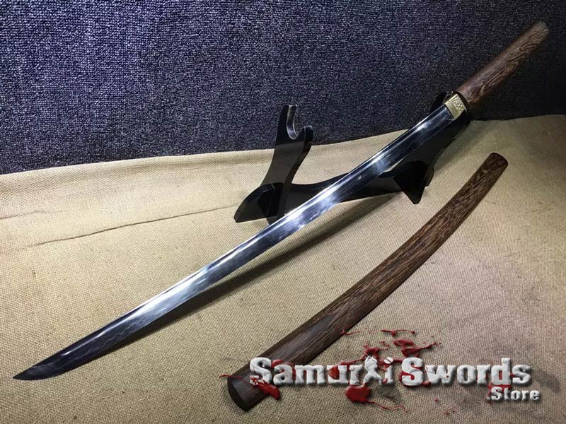 Details about   Japanese Katana Samurai Sword Clay Tempered T10 Carbon Steel Blade Rosewood Saya 