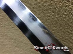 Tanto Knife T10 Folded Clay Tempered Steel Hadori Polish With Full Ray Skin Buffalo Horn Saya