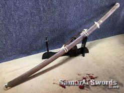 Tachi Sword T10 Clay Tempered Steel With Rosewood Saya