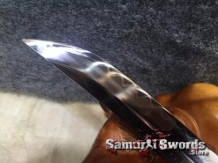 Tanto Knife T10 Clay Tempered Steel With Metallic Burgundy Saya