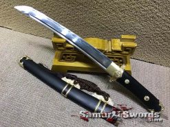 Tactical Tanto T10 Clay Tempered Steel with Ebony Wood Saya