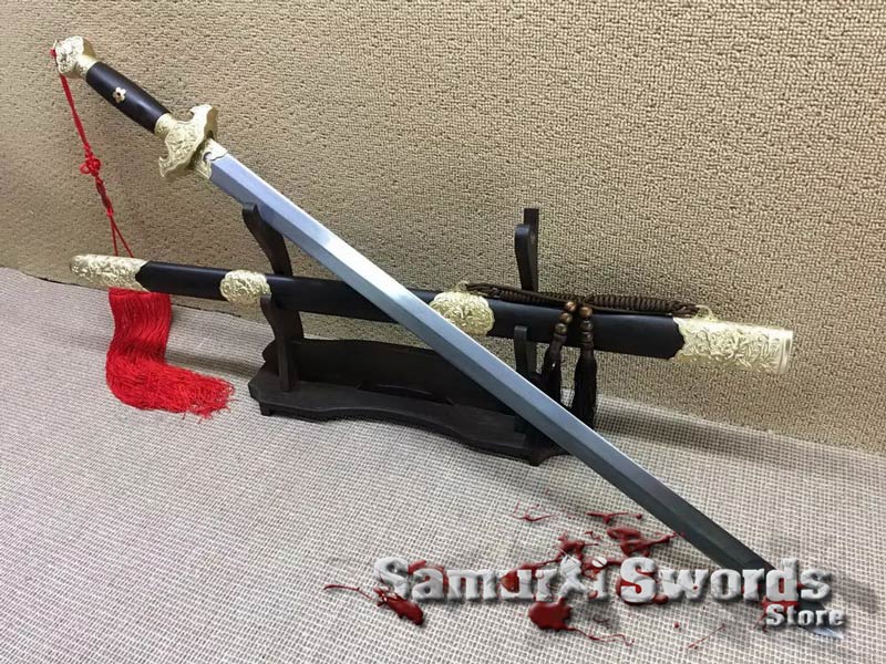 High Quality Jian Sword Katana Sharp Blue 1090High Carbon Steel Blade Full Tang 