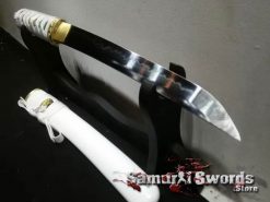 Tanto Knife T10 Clay Tempered Steel With White Saya