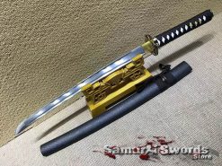Wakizashi Sword 1060 Carbon Steel with Black Saya