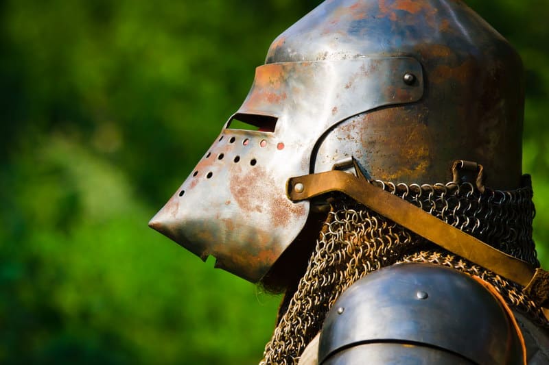 medieval knight helmet types