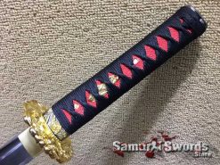 Black ito wrap with red samegawa