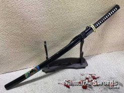 Handmade Katana Sword 1060 Carbon Steel with Phoenix Inscription Saya