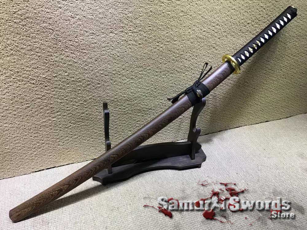 40" Rosewood Clay Tempered plié acier T10 Katana Japonais Samurai Sharp épée 