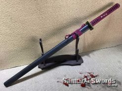 Ninjato Sword T10 Folded Clay Tempered Steel with Hadori Polish