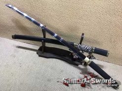 T10 Clay Tempered Tachi Sword with Black Acid Dye
