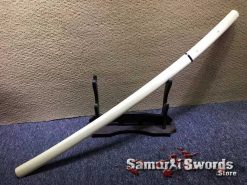 Battle Ready Shirasaya Katana T10 Clay Tempered Steel with White Maple Wood Saya