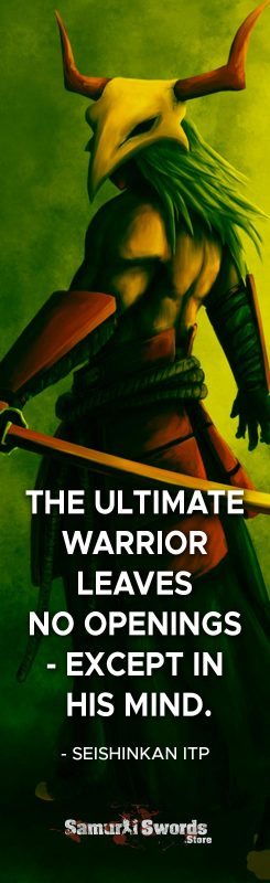 The Ultimate Warrior leaves no openings - Except in his mind. - Seishinkan ITP