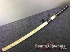Battle Ready Katana Samurai Sword T10 Clay Tempered Steel with Black and Red Blade (4)
