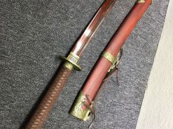Chinese Broadsword 1060 Folded Steel with Red acid Dye (3)