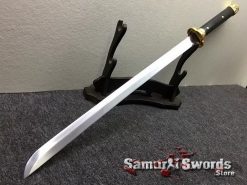 Chinese Jian Sword 9260 Spring Steel Ebony Wood Scabbard (4)