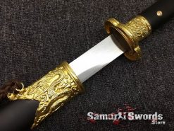 Chinese Jian Sword 9260 Spring Steel Ebony Wood Scabbard (7)