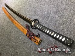 Hand Made Katana T10 Clay Tempered Steel with Gold Acid Dye (4)