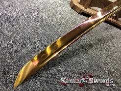 Hand Made Katana T10 Clay Tempered Steel with Gold Acid Dye (5)