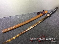 Hand Made Katana T10 Clay Tempered Steel with Gold Acid Dye (8)
