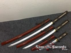 Japanese Sword Set 1060 Carbon Steel Brown Saya (2)