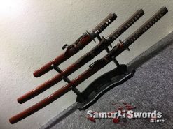 Japanese Sword Set 1060 Carbon Steel Brown Saya (7)