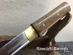 Japanese Tanto T10 Clay Tempered Steel Rosewood Saya (6)