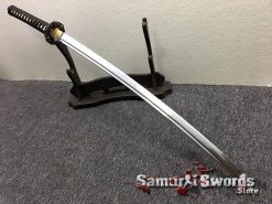 Katana Sword 1060 Carbon Steel Black And White Leopard Resin Saya (1)
