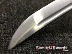 Katana Sword 1060 Carbon Steel Black And White Leopard Resin Saya (2)