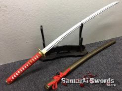 Katana Sword 1060 Carbon Steel Chinese Scroll Work Saya (5)