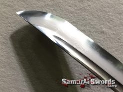 Katana T10 Folded Clay Tempered Steel with Hadori Polish Black Engraved Dragon Saya (5)