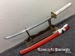 Katana and Wakizashi Sword Set T10 Folded Clay Tempered Steel (2)