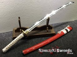 Katana and Wakizashi Sword Set T10 Folded Clay Tempered Steel (4)