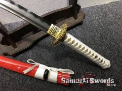 Katana and Wakizashi Sword Set T10 Folded Clay Tempered Steel (5)