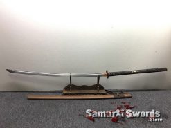 Large Nagamaki Sword 1095 Folded Carbon Steel Rosewood Saya (1)