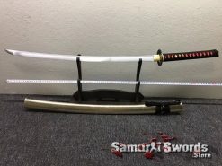 Samurai Katana 1060 Carbon Steel Synthetic Leather Fish Scales Pattern Saya (2)