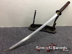 Samurai Katana 1060 Carbon Steel Synthetic Leather Fish Scales Pattern Saya (5)
