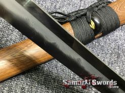 Samurai Katana Sword T10 Folded Clay Tempered Steel with Feather Hadori Polish (7)