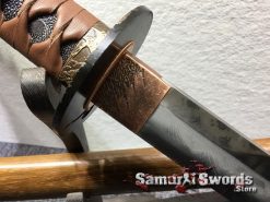 Samurai Katana Sword T10 Folded Clay Tempered Steel with Feather Hadori Polish (9)