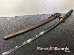 Samurai Katana T10 Folded Clay Tempered Steel with Hadori Polish Rosewood Saya With Buffalo Horn (1)