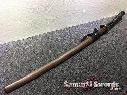Samurai Katana T10 Folded Clay Tempered Steel with Hadori Polish Rosewood Saya With Buffalo Horn (2)