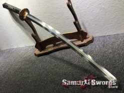 Samurai Katana T10 Folded Clay Tempered Steel with Hadori Polish Rosewood Saya With Buffalo Horn (8)