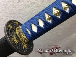 Samurai Sword Set 1060 Carbon Steel Sparkle Matt Black Saya (13)